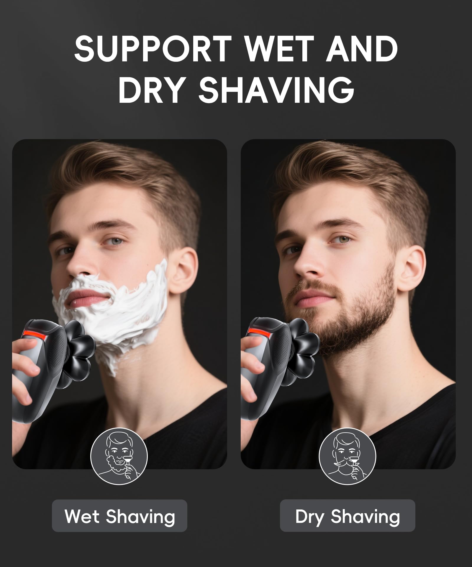 MALEGEBAZ 5-in-1 grooming set with multiple attachments for versatile styling