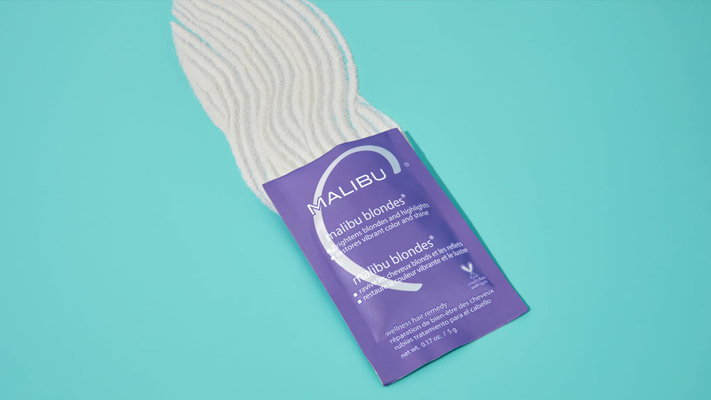 Malibu C Blonde remedy creates shinier, more vibrant hair.