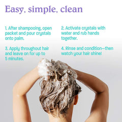 Malibu C Hard Water Wellness Remedy hair massage demonstrates application and deep conditioning potential.