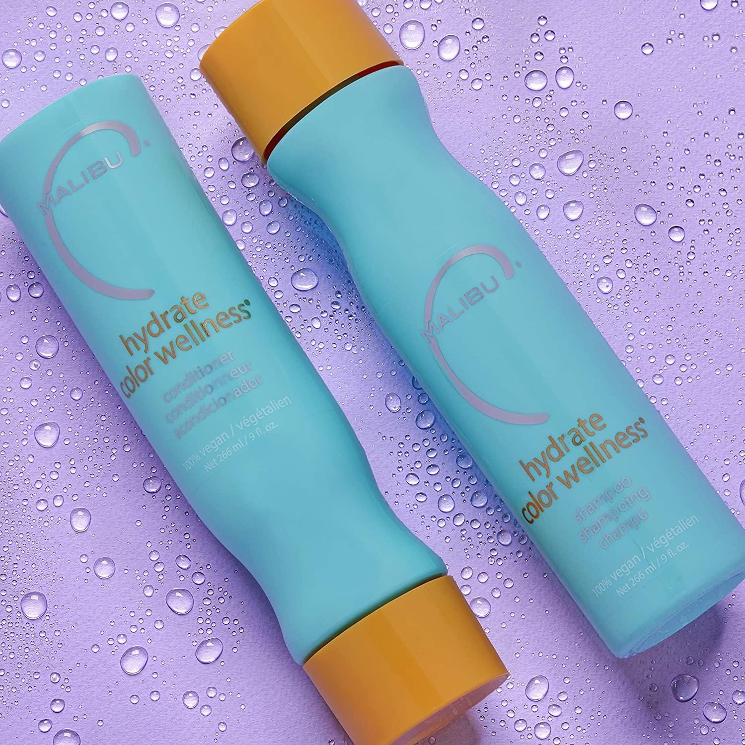 Malibu C Hydrate features plant oils and shea butter for vegan nourishment.