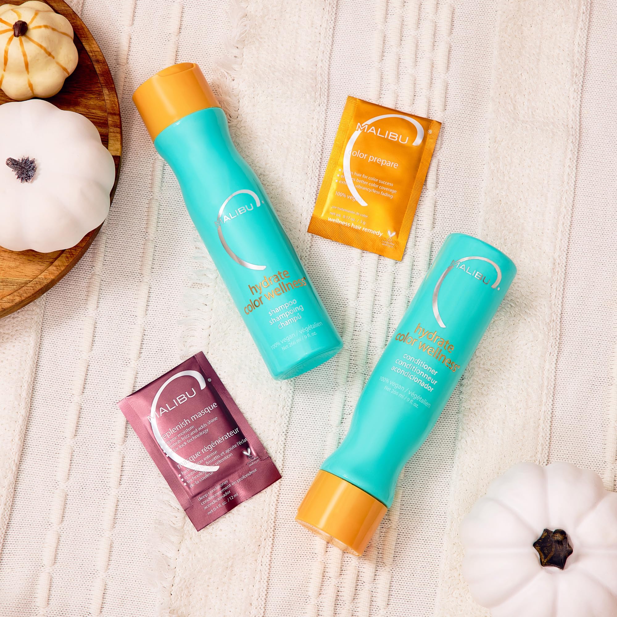 Malibu C cruelty free and vegan labeling on product packaging
