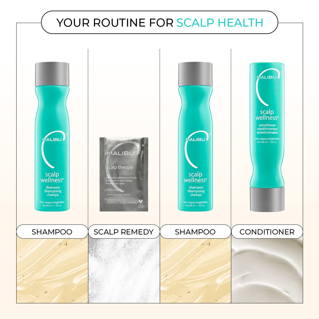 Malibu C Scalp Therapy being massaged into dry scalp for nourishment