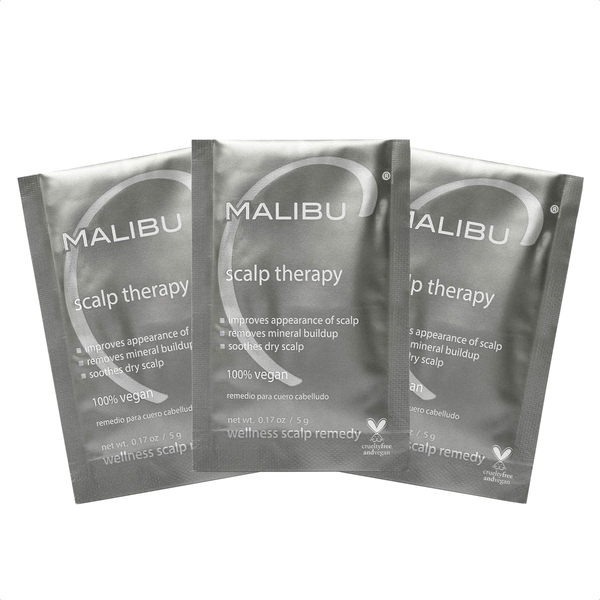 Malibu C Scalp Therapy Wellness Remedy packets ready for weekly scalp treatment
