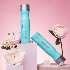 Malibu C Scalp Wellness bottle pour shot demonstrates easy application from mid-lengths to ends