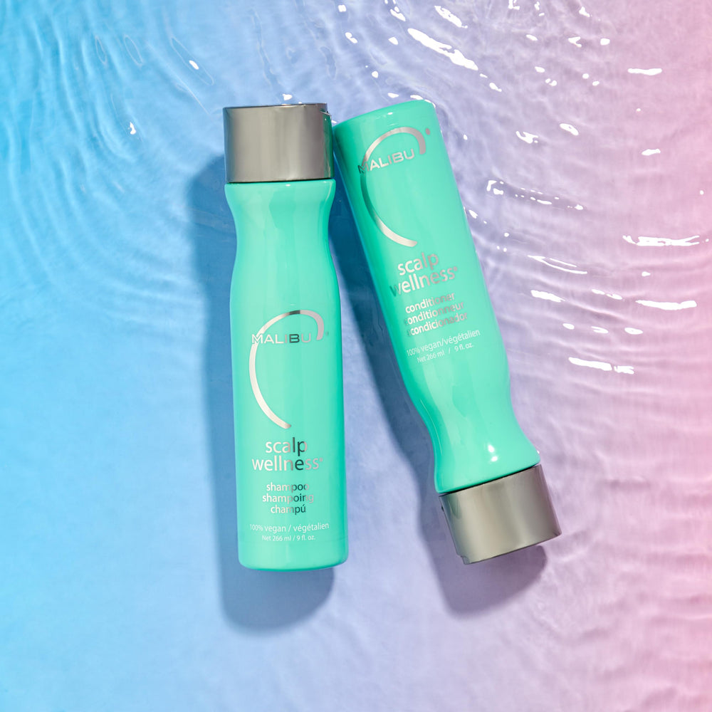 Malibu C Scalp Wellness provitamin B5 close-up signals nourishing scalp care