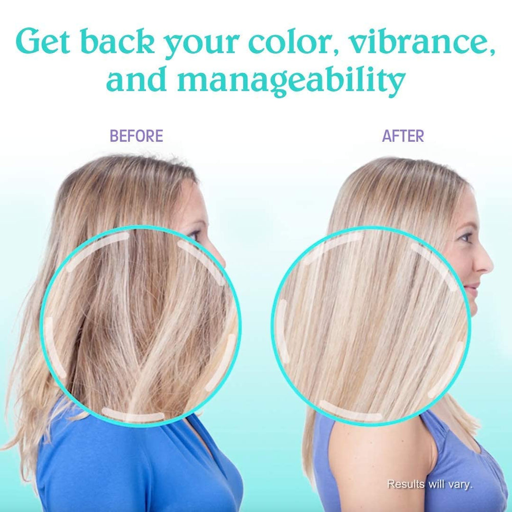 Malibu C Swimmers Wellness Conditioner pour enables smooth detangling after swimming.