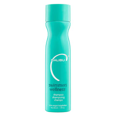 Malibu C Swimmers Wellness Shampoo bottle pour for easy pool hair care