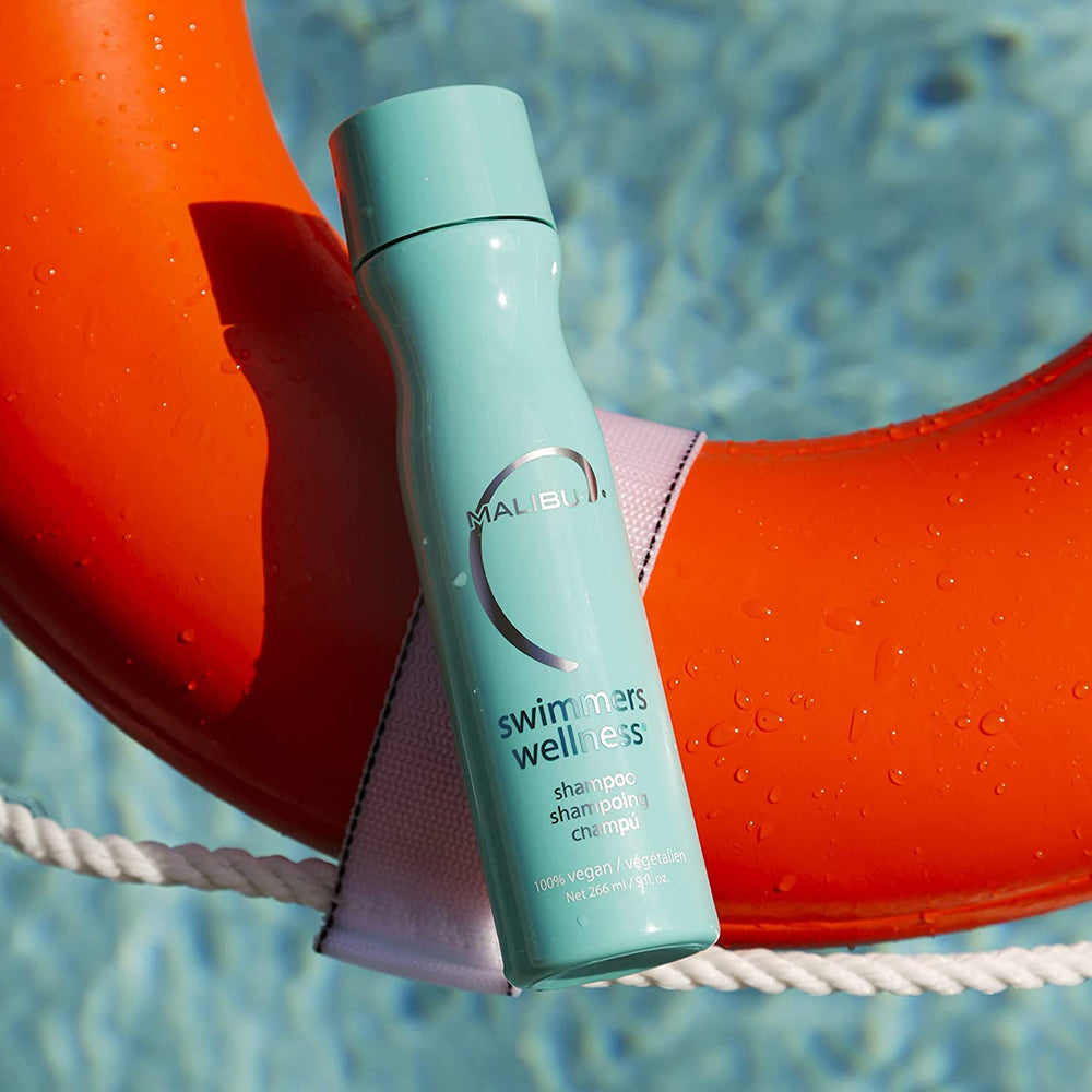 Malibu C Swimmers Wellness Shampoo flax protein nourishes strands