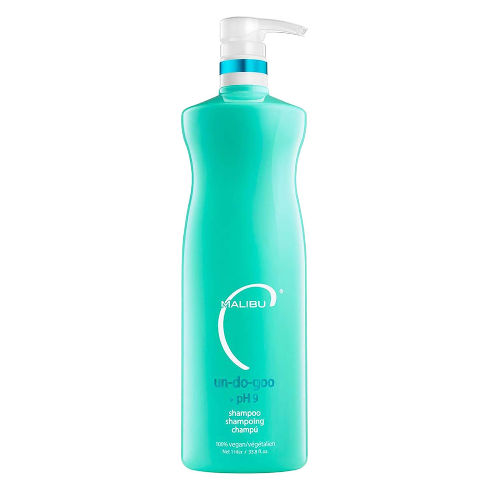 Color-treated hair remains vibrant with Malibu C Un-Do-Goo color-safe cleansing