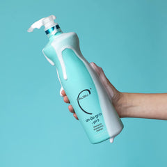 Pump application of Malibu C Un-Do-Goo demonstrates easy weekly detox and rinse