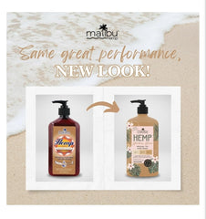 Malibu Tan Hemp Golden Glow bottle angled view for easy application and even coverage.