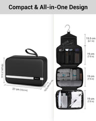 Maliton toiletry bag zipper detail signals durable, leak-preventive design for travel.