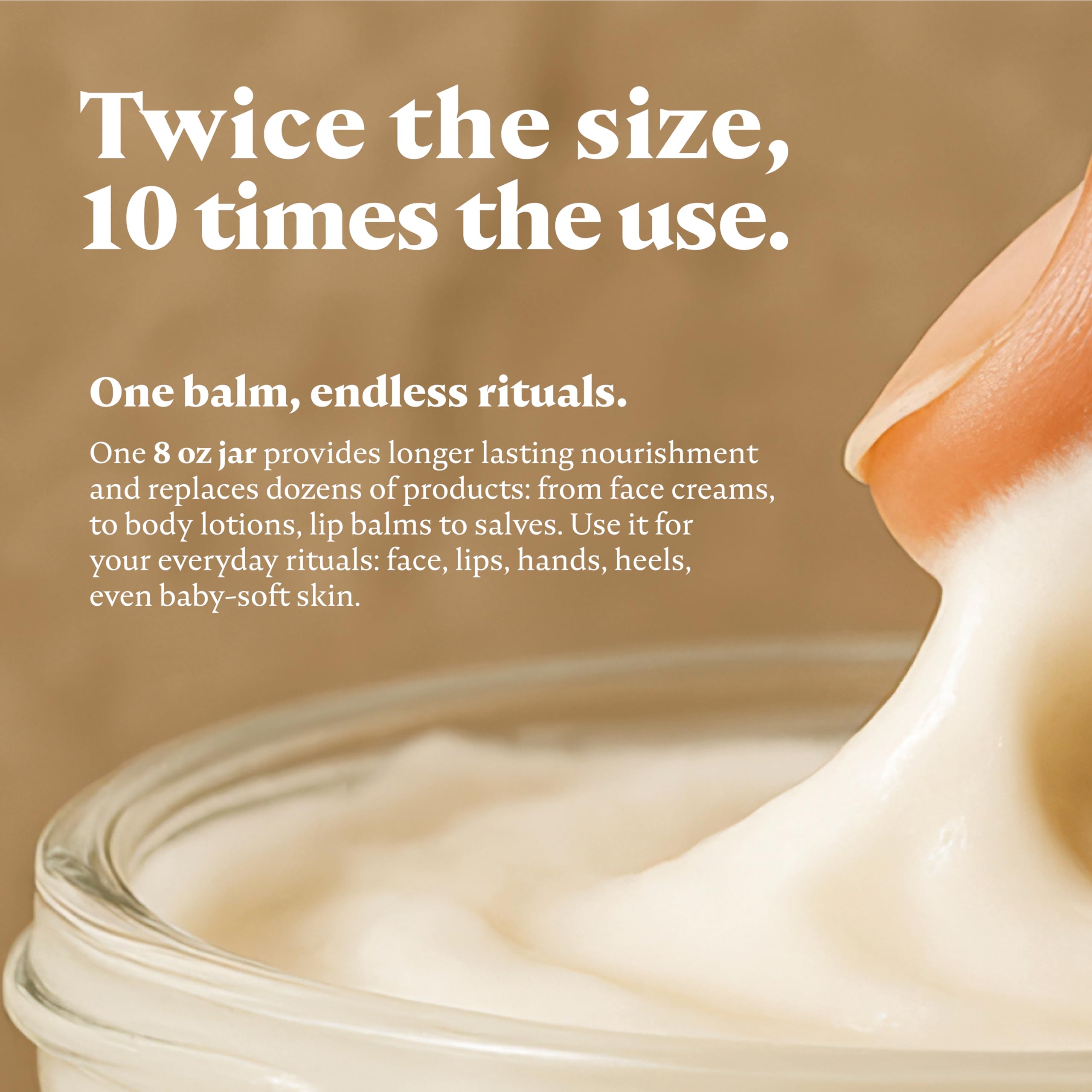 MalloMe Earth Guru XL balm applied to skin for nourishment.