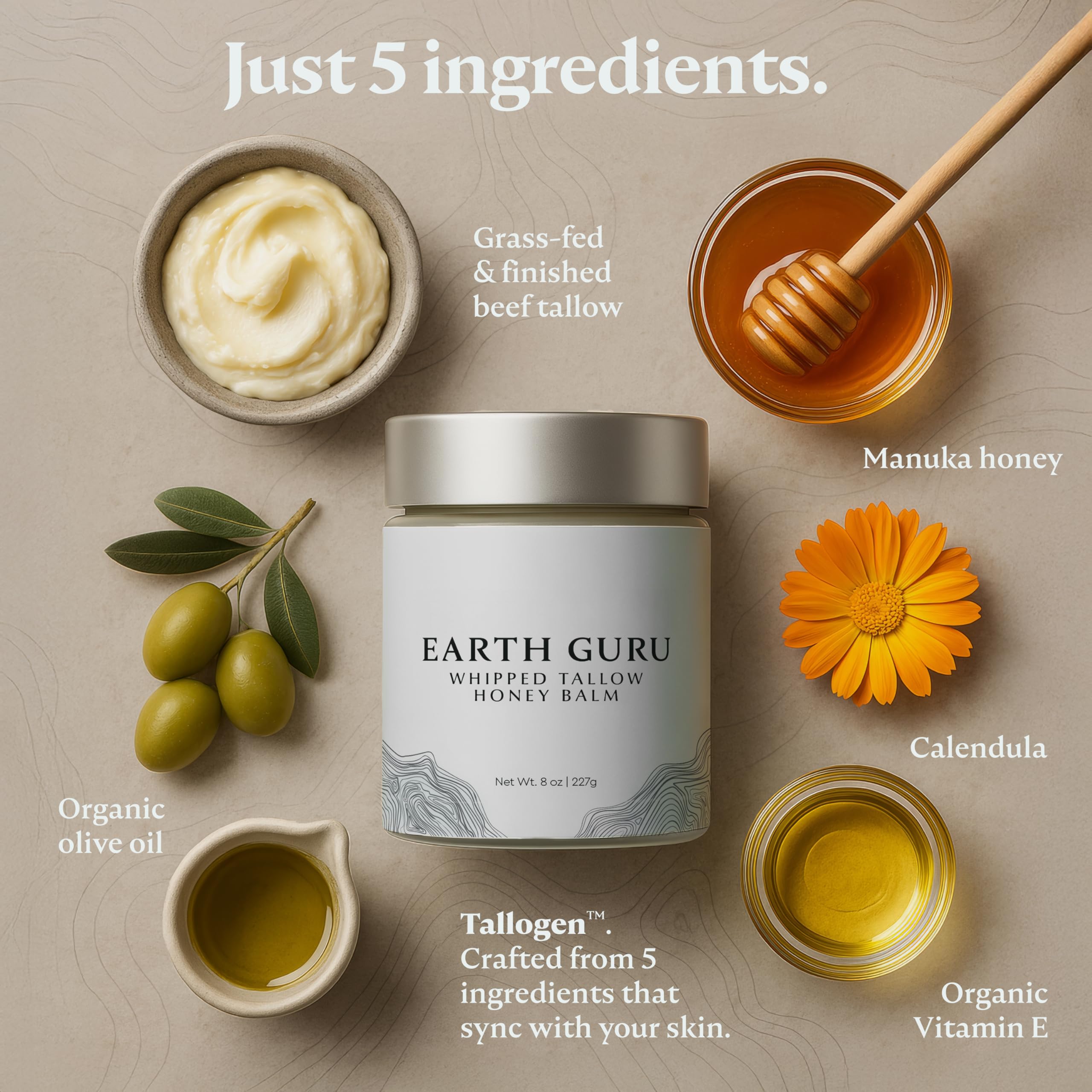 MalloMe Earth Guru XL grass-fed tallow provides premium skin nutrition.