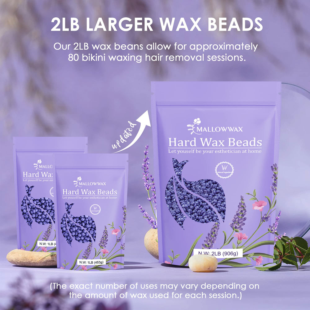 Mallowwax Lavender Wax Beads lavender infusion close-up emphasizing calming aroma.