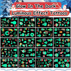 Mamatety Christmas tattoos bells-socks glow design, a playful stocking-stuffer idea.