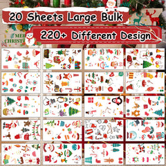 Mamatety Christmas tattoos Christmas-tree glow design for bright holiday accents.