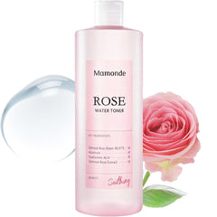 Mamonde Rose Water Toner bottle with soothing, hydrating formula for daily use.