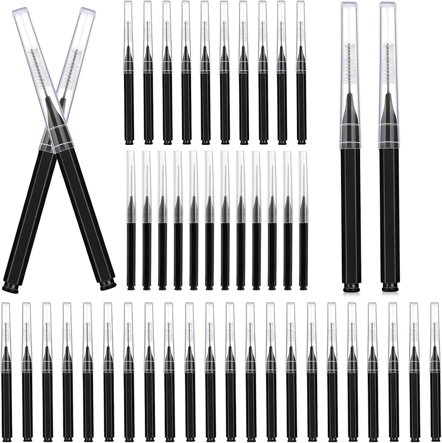 Mamxwaga micro eyebrow brush with cap for tidy storage and precise brow shaping