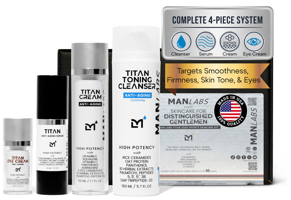 Man Labs Titan Cleanser pump ready for a refreshing morning cleanse that preps skin