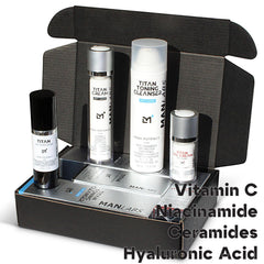 Man Labs Titan Face Moisturizer jar offers lasting hydration for daily comfort