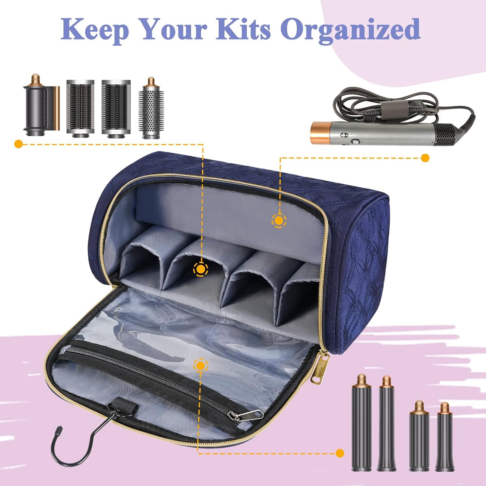 Mancro Airwrap cable separator prevents scratching and tangling of cables.