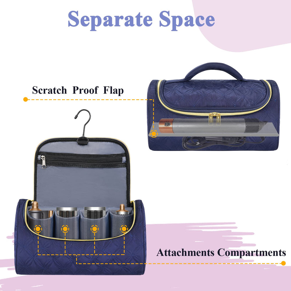 Mancro Airwrap division compartments separate barrels and dryers for tidy storage.