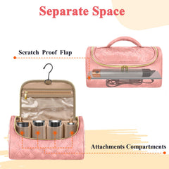 Mancro carrying case interior with four compartments in pink for organized tools