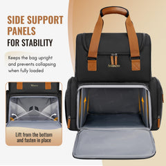 Mancro Hairstylist Travel Bag side pockets hold scissors and small tools