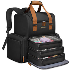 Mancro Hairstylist Travel Bag top compartment keeps hot tools organized for quick access