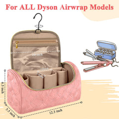Mancro padded carrying case with Shark FlexStyle attachments in pink, highlighting extended storage pockets