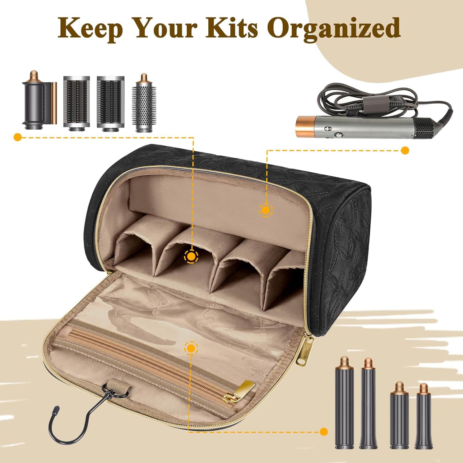 Mancro case offers a clear zip pocket for oils or sprays
