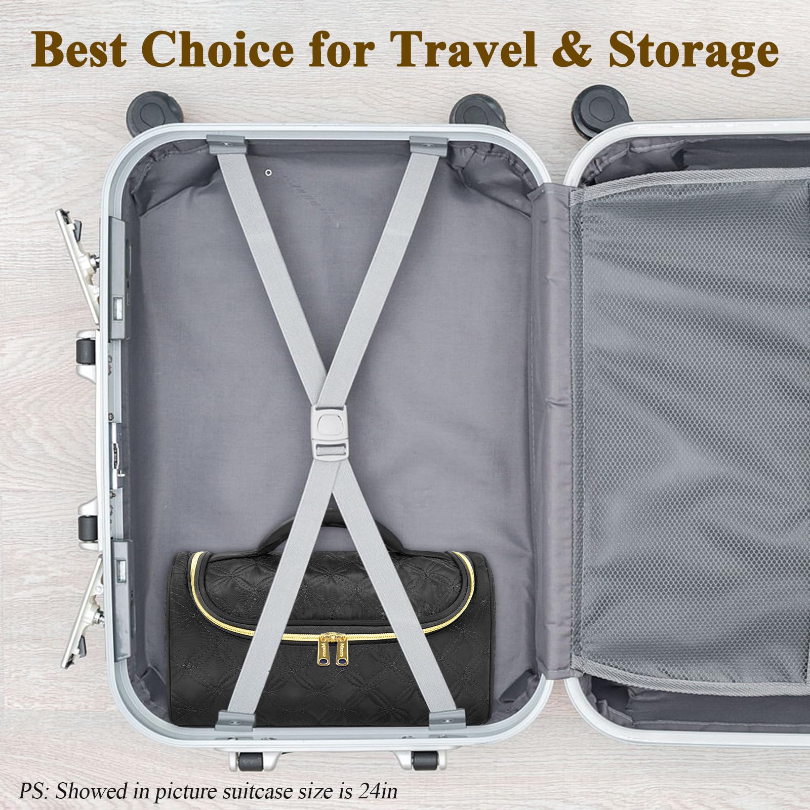 Mancro storage solution shown with a hanging hook for easy access