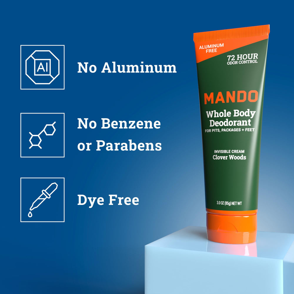 Mando 72-hour odor control claim graphic communicates long-lasting protection