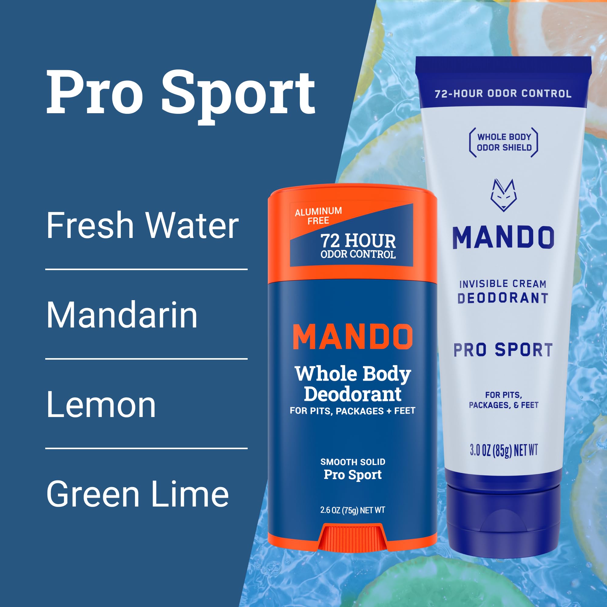 Mando 72-hour odor control concept image suggests long-lasting freshness.