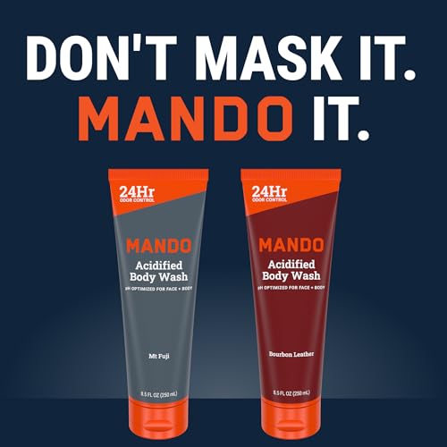 Mando 24-hour odor-control claim on bottle.