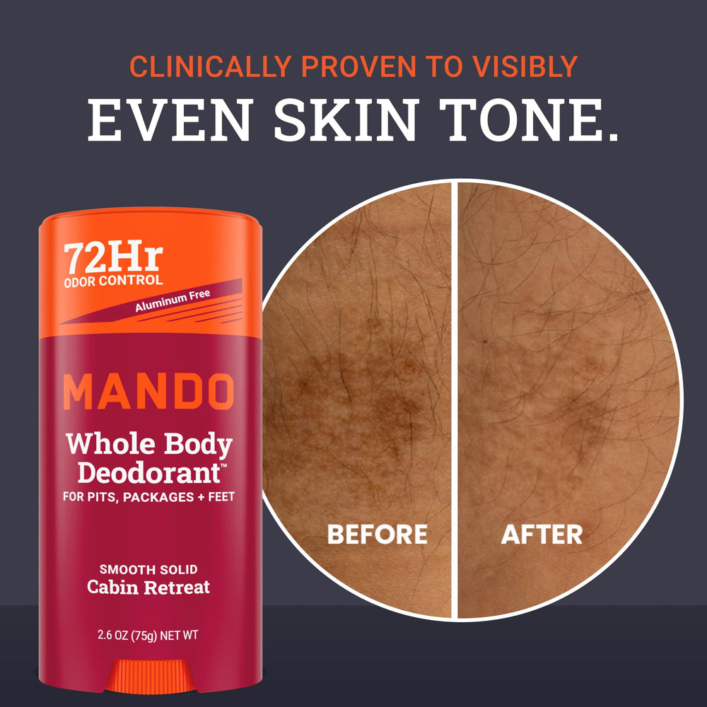 Mando Cabin Retreat scent evokes woodsy cabin vibes.