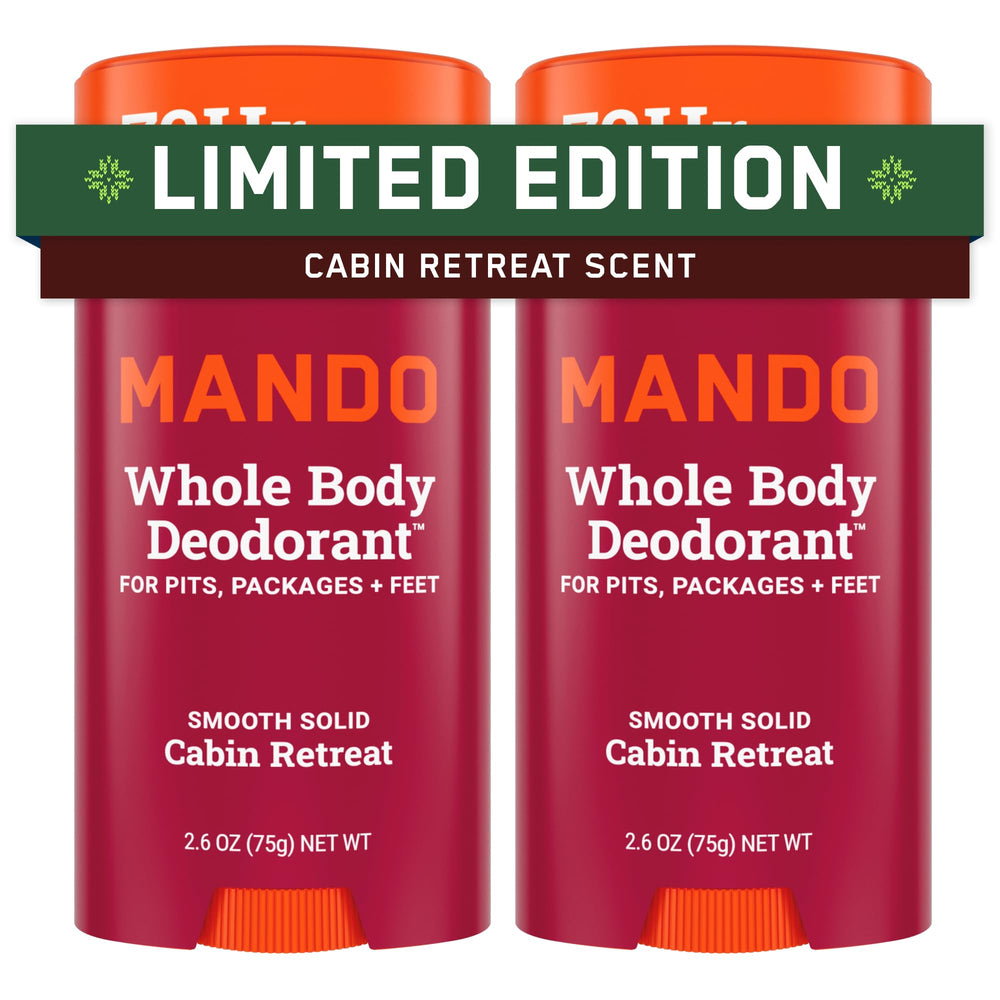 Mando Cabin Retreat deodorant stick front view for all-day freshness.
