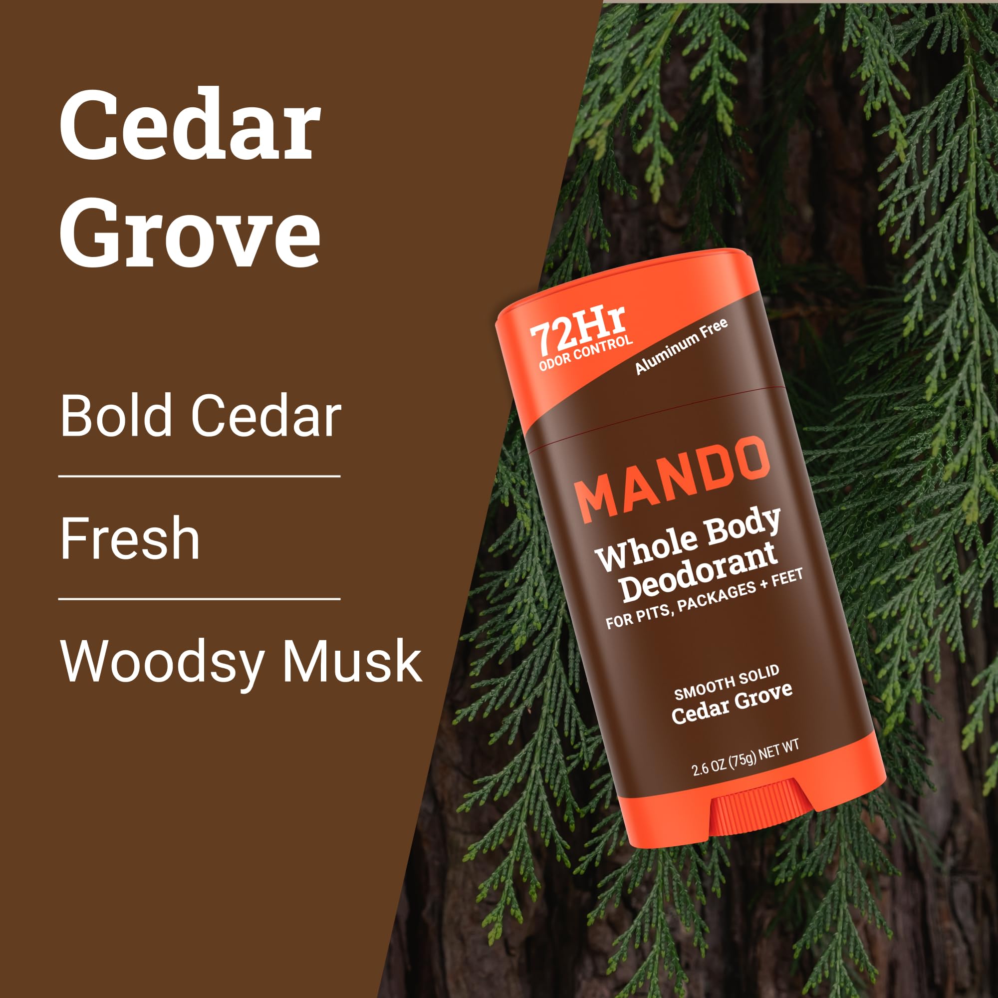 Mando Cedar Grove packaging box and two-stick bundle