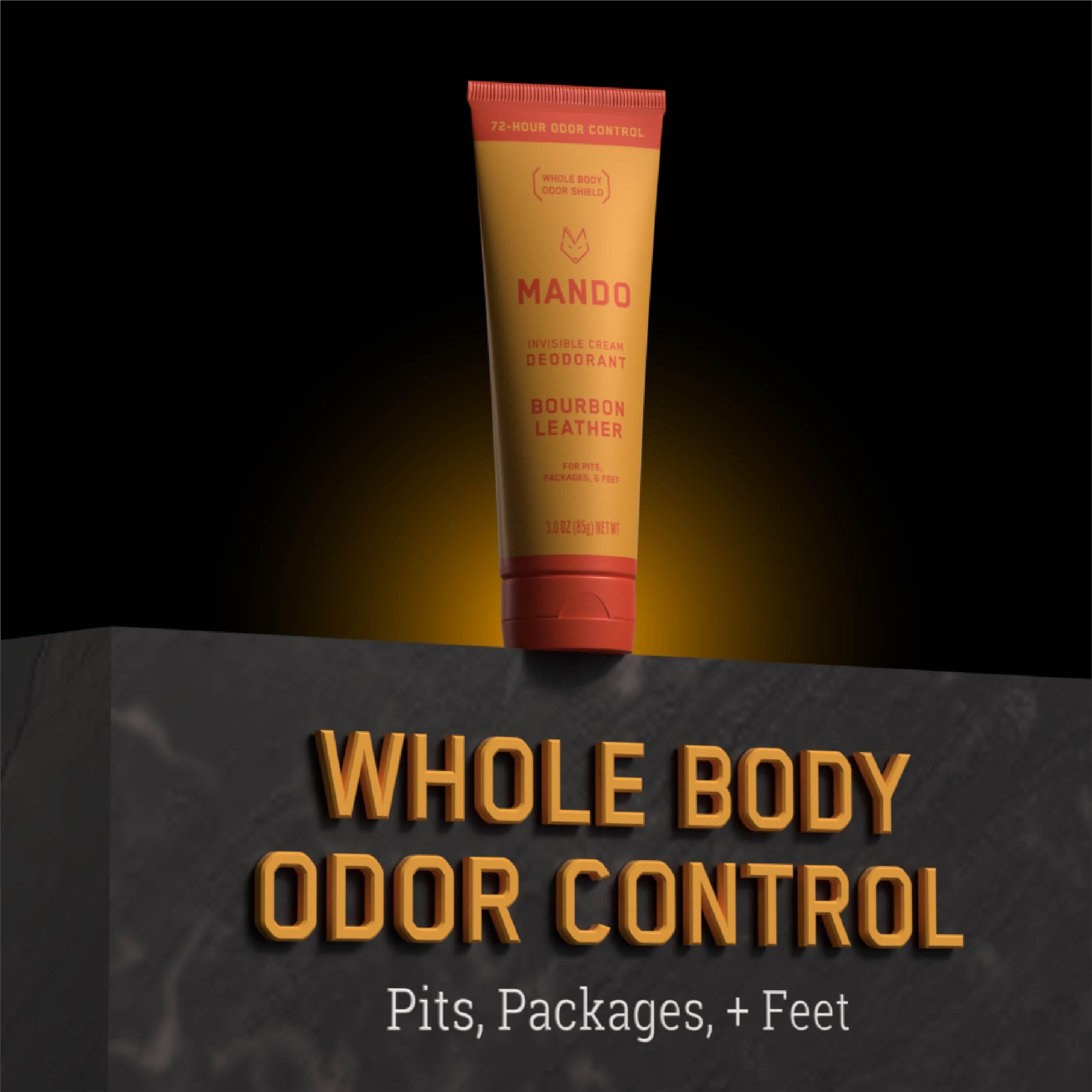 Mando travels-ready in gym bag for on-the-go odor control