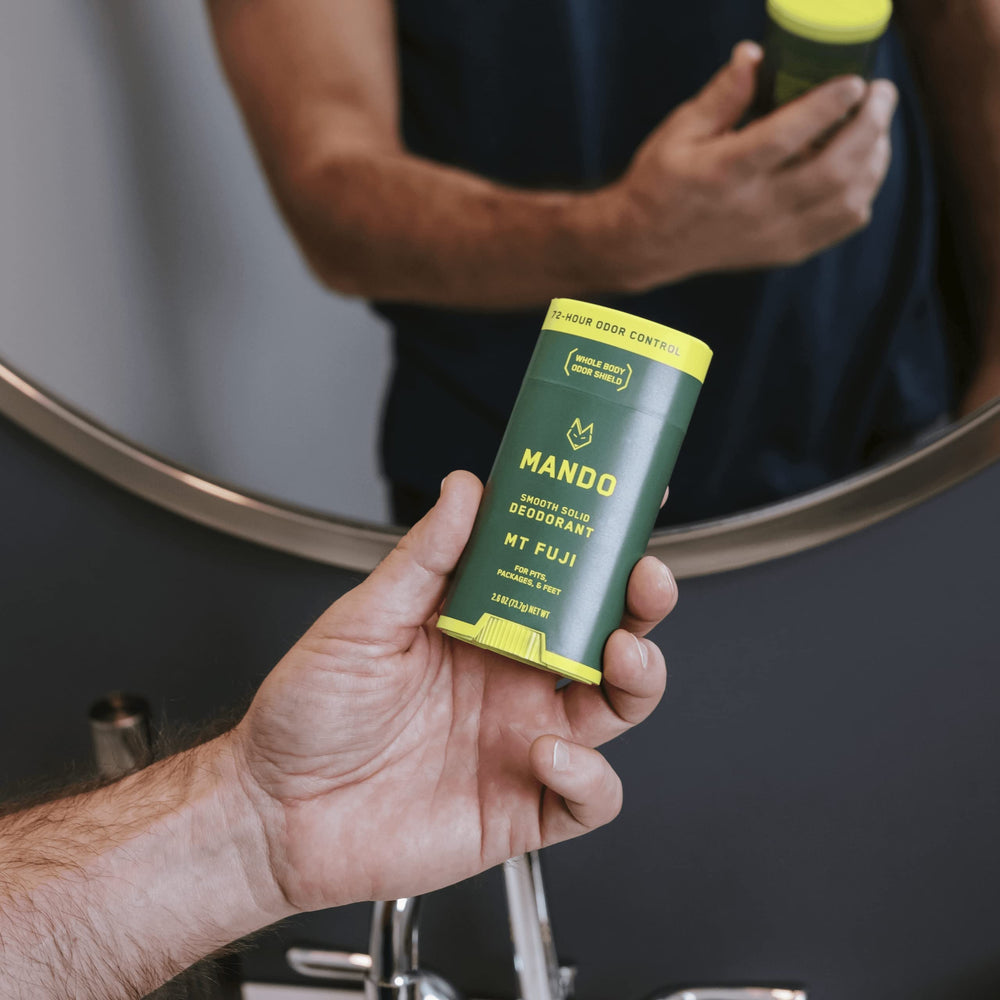 Mando hypoallergenic skin-safe formula illustrating external-use safety.