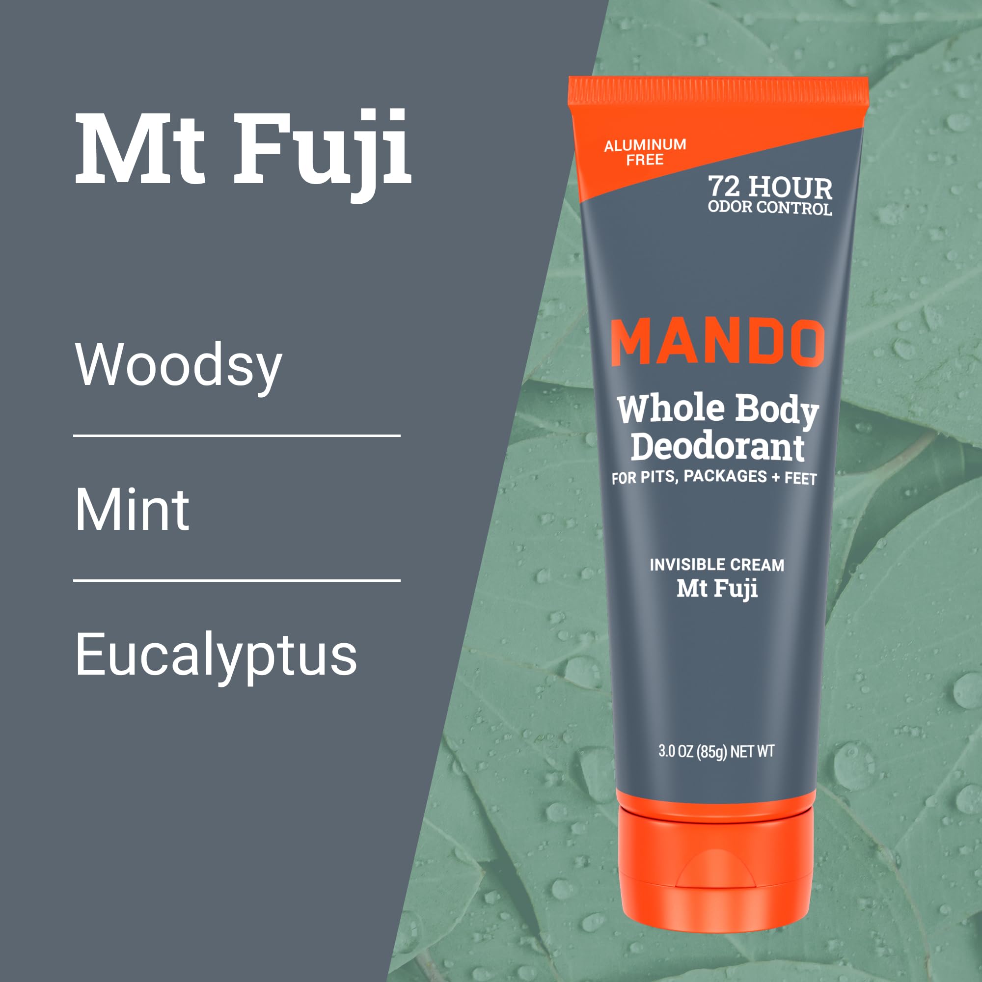 Mando no benzene, dyes, or parabens formula on label.