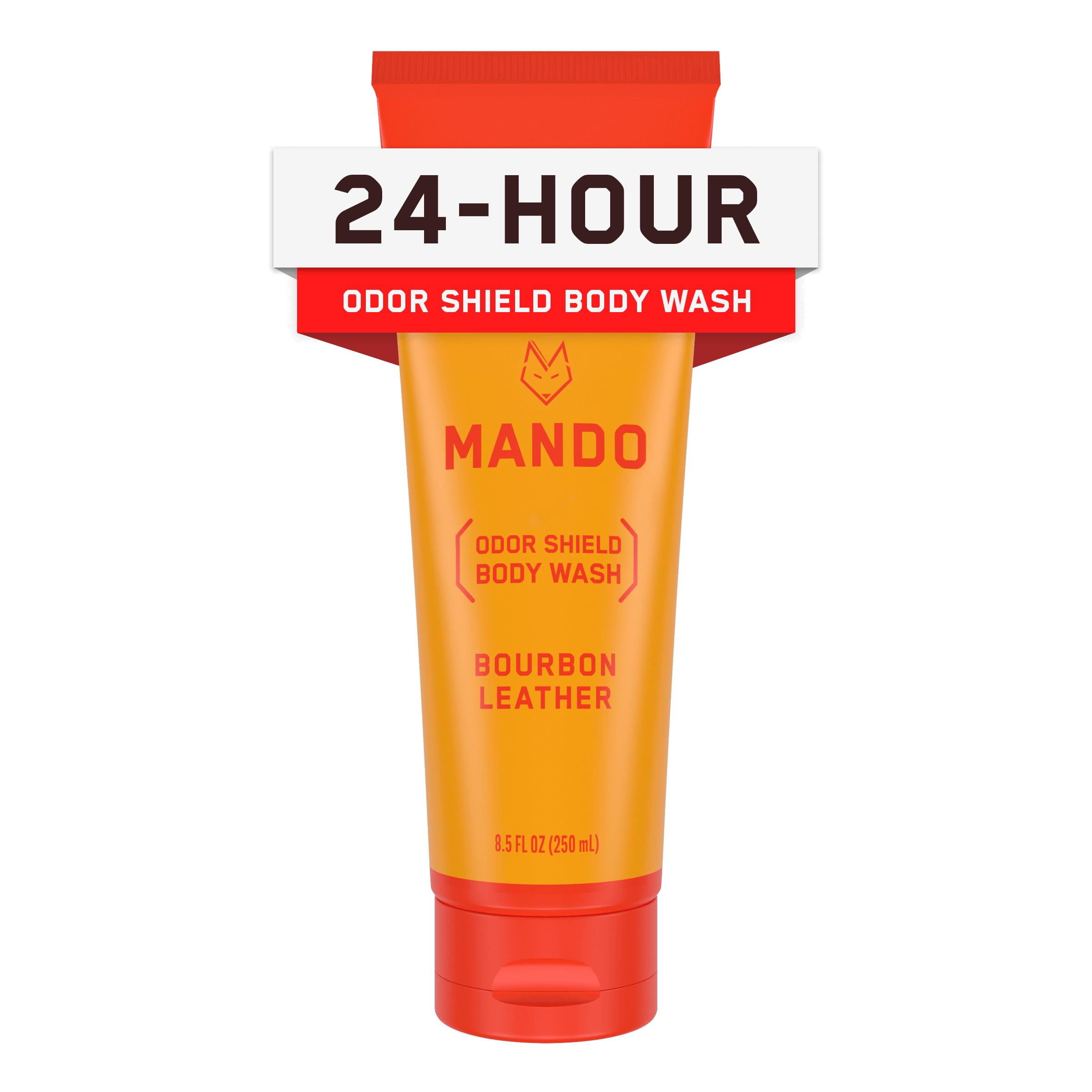 Mando Odor Shield Bourbon Leather bottle promises long-lasting odor control.
