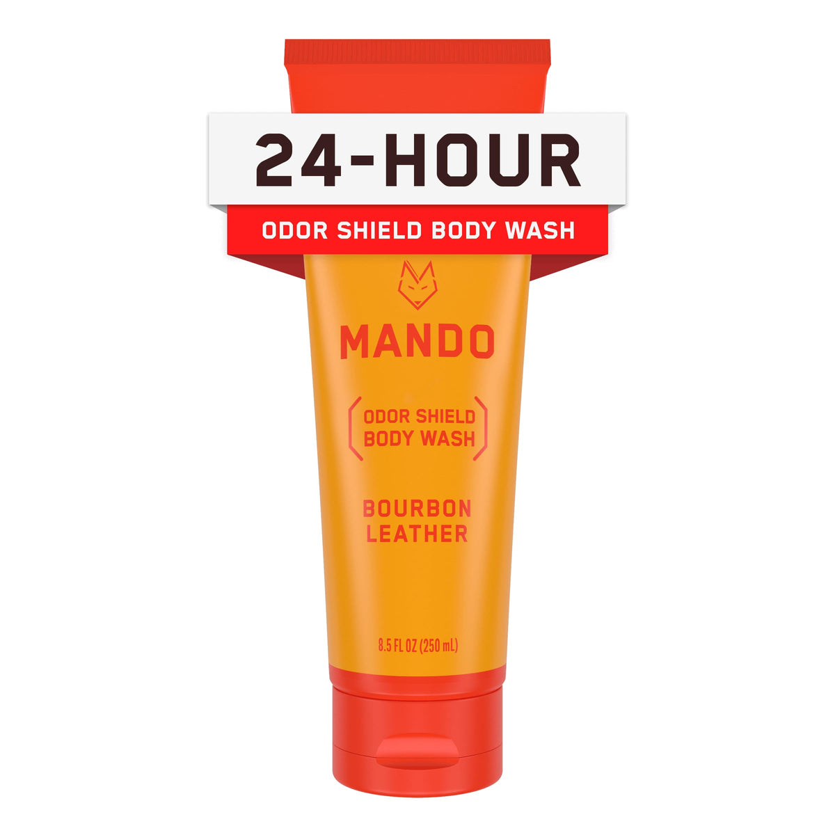 Mando Odor Shield Bourbon Leather bottle promises long-lasting odor control.