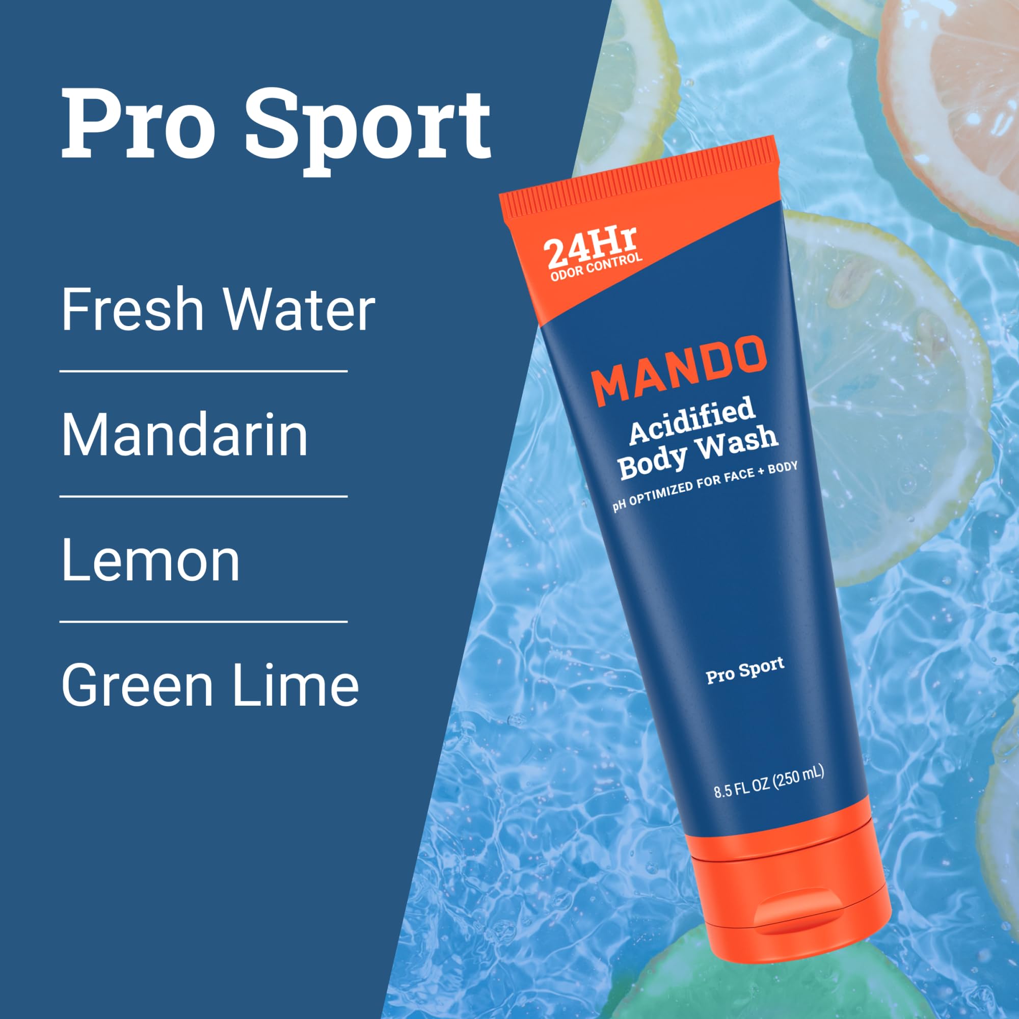 Mando Odor Shield foam-lather demonstrates rich cleansing action