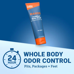 Mando Odor Shield Body Wash two-pack side-by-side emphasizes cost efficiency and odor control