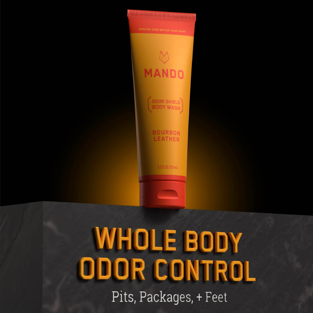 Mando Odor Shield Bourbon Leather scent cue signals signature aroma.