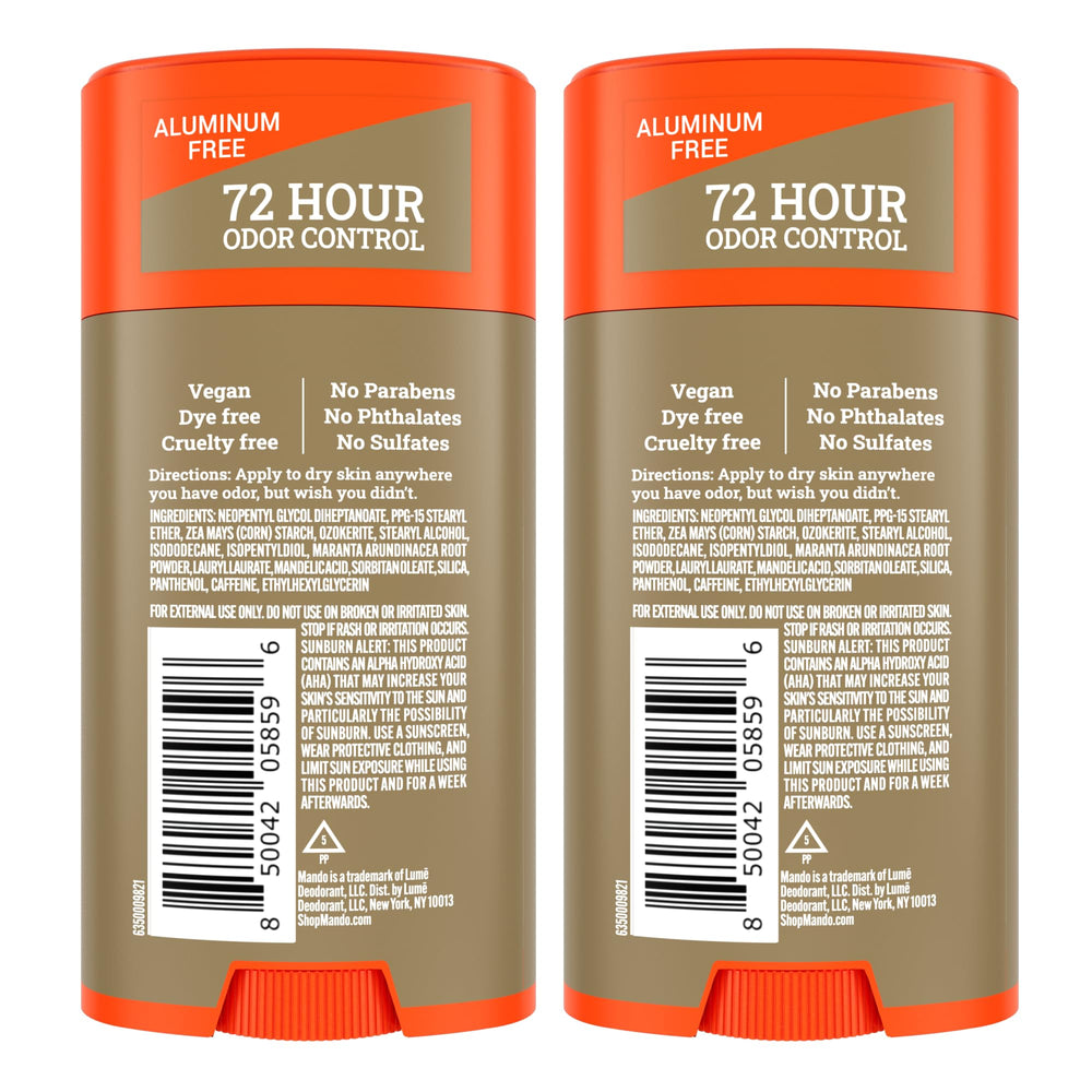 Mando two-tube packaging emphasizing value and convenience.