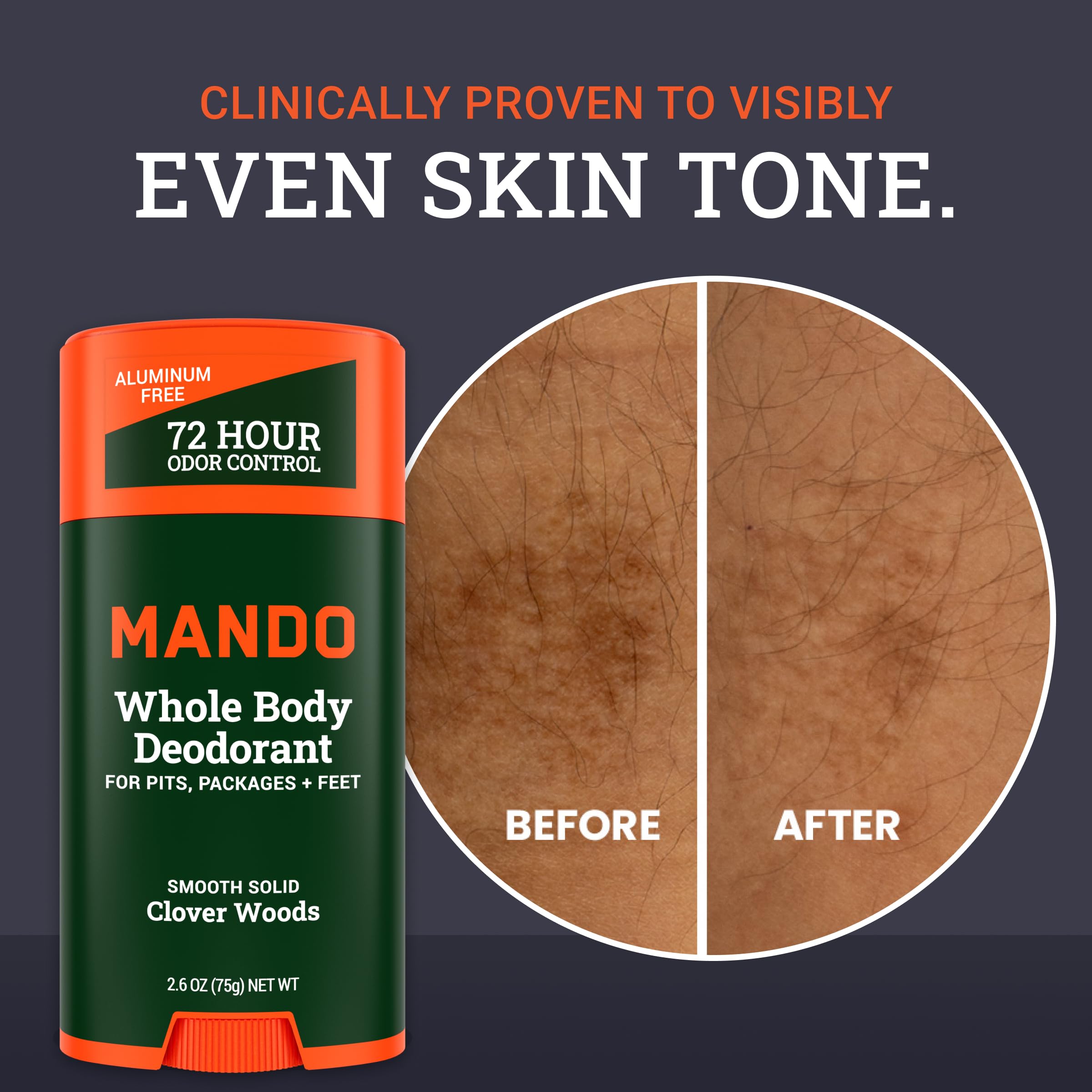 Mando pH-balanced formula label signals preodorant protection for proactive odor control.