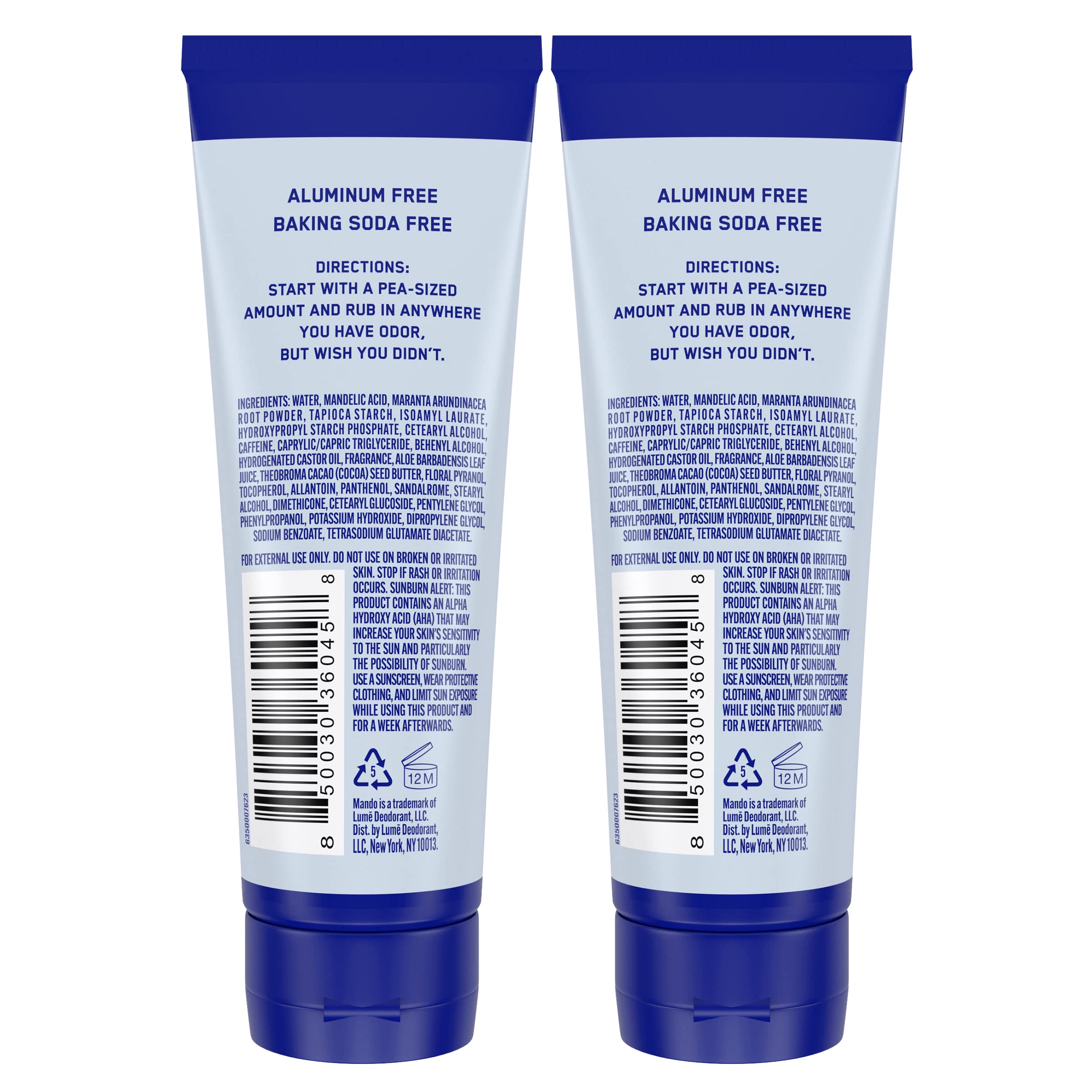 Mando Pro Sport label notes 72-hour odor control for long-lasting freshness.